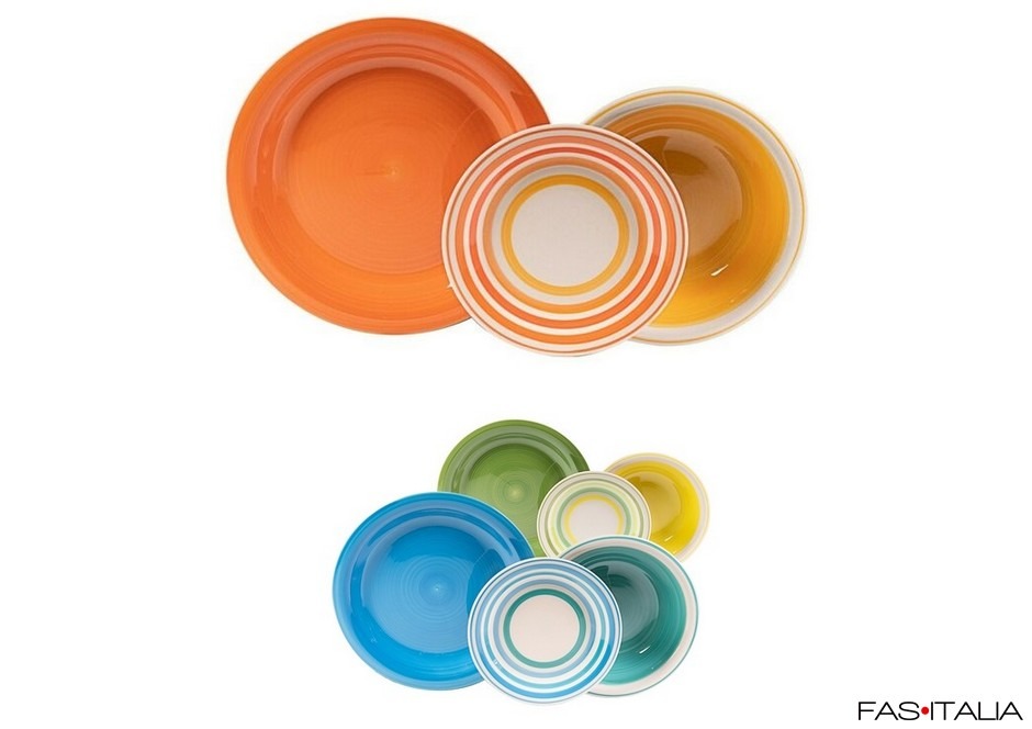 Piatti colorati conf. 18 pz