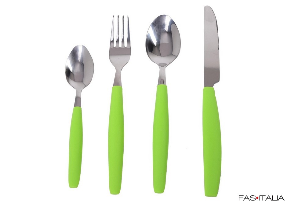 Posate colorate inox conf. 24 pz