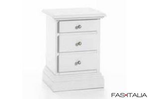 Comodino 3 cassetti laccato white Comodino 3 cassetti laccato white