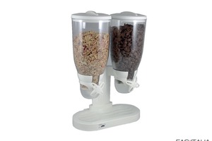 Dispenser cereali doppio in plastica 3,5x2 lt